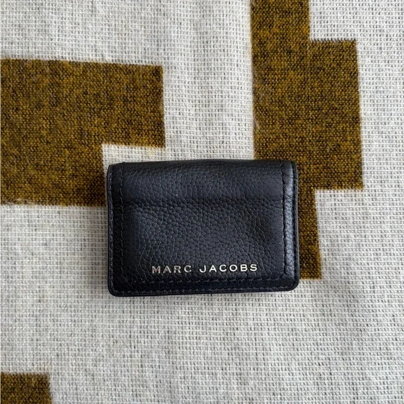 Marc Jacobs Black Leather Card Holder - Picture 1 of 3